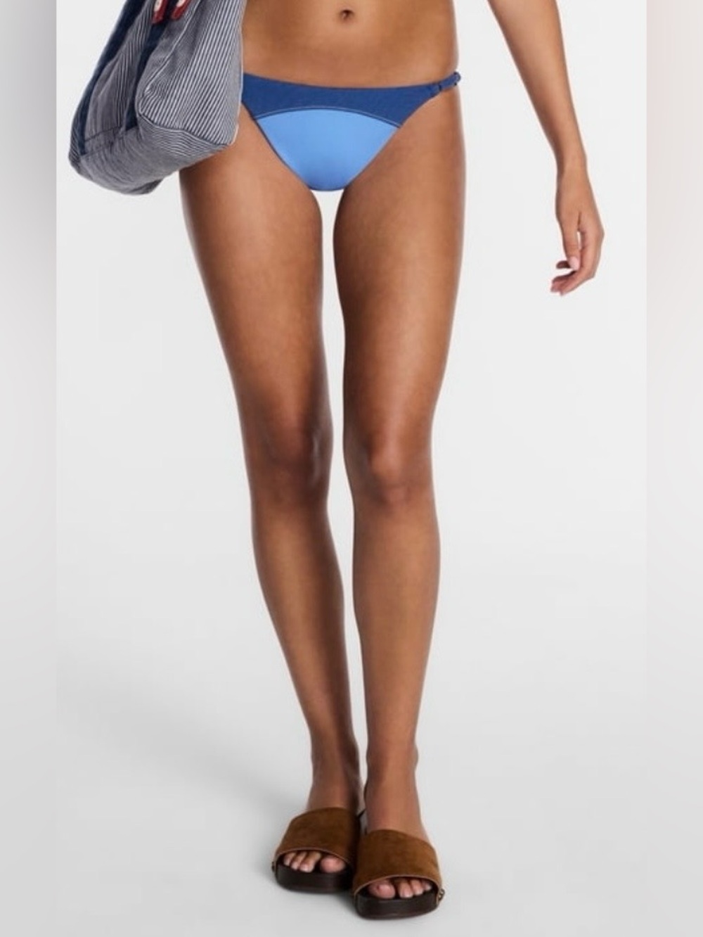 Kacey Lee Two-Tone Navy and Denim Blue Bikini Bottom Size XXL - 20